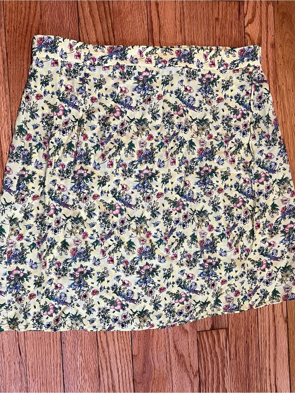 Zadig & Voltaire Yellow Floral Mini Skirt 100% Viscose SZ 42